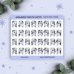 Snowdrop Month Dates, Sticker Sheet