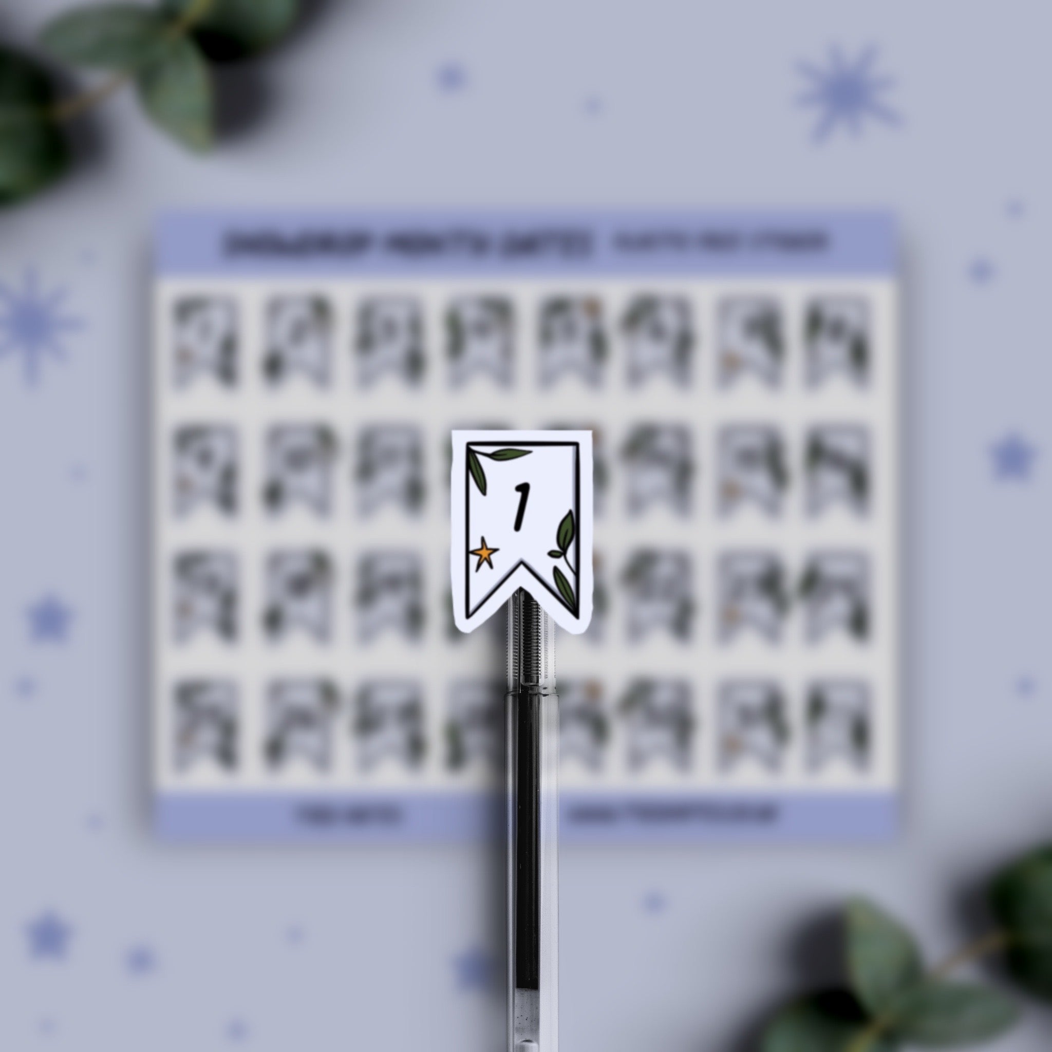 Snowdrop Month Dates, Sticker Sheet