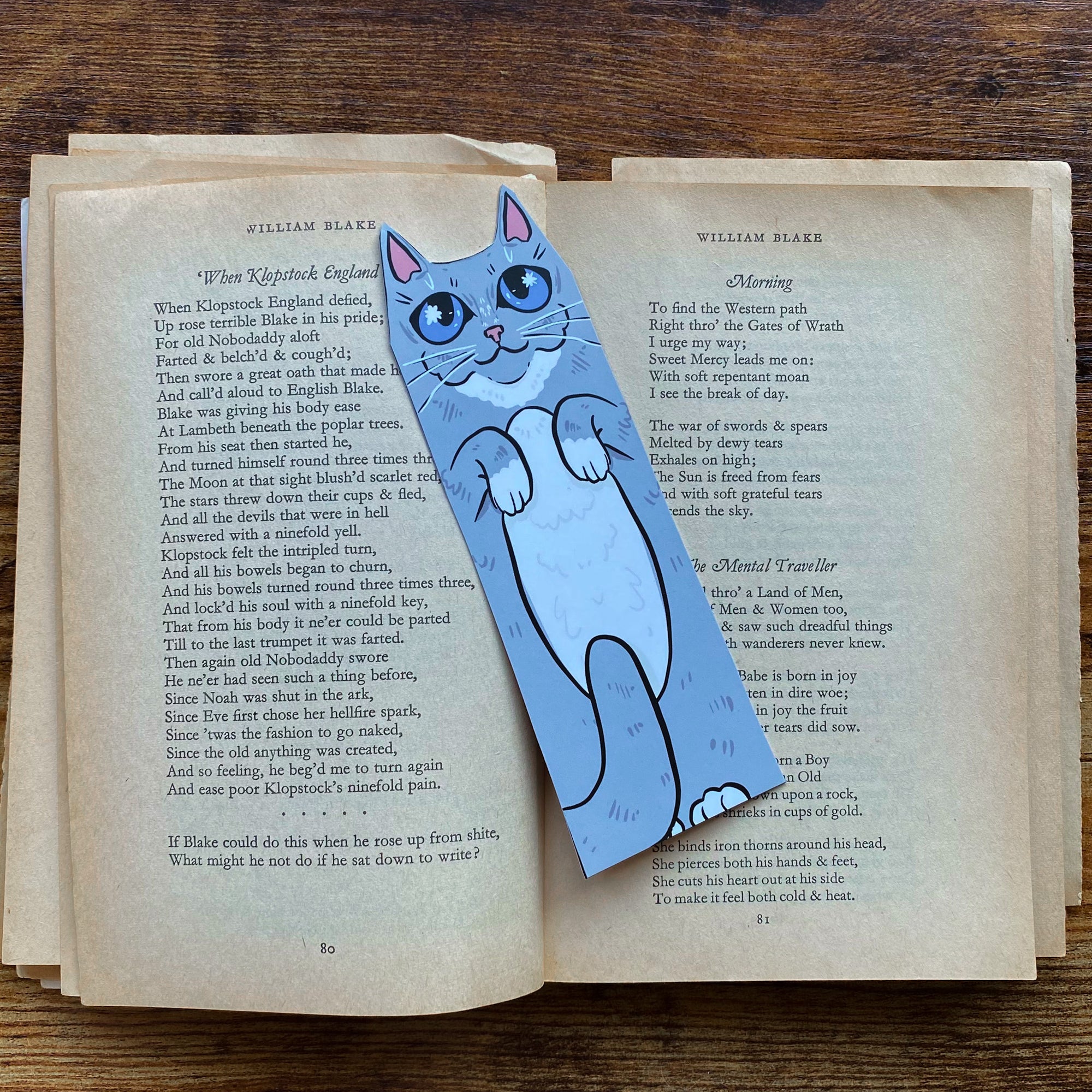 Grey Cat Familiar Bookmark