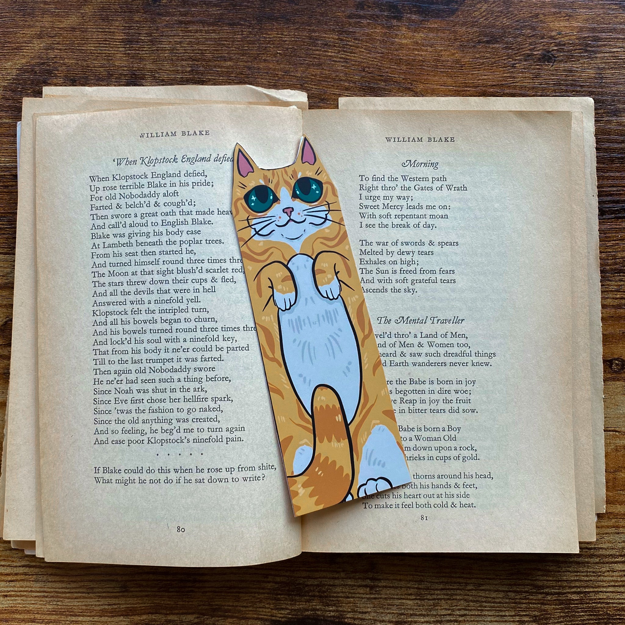 Ginger Cat Familiar Bookmark