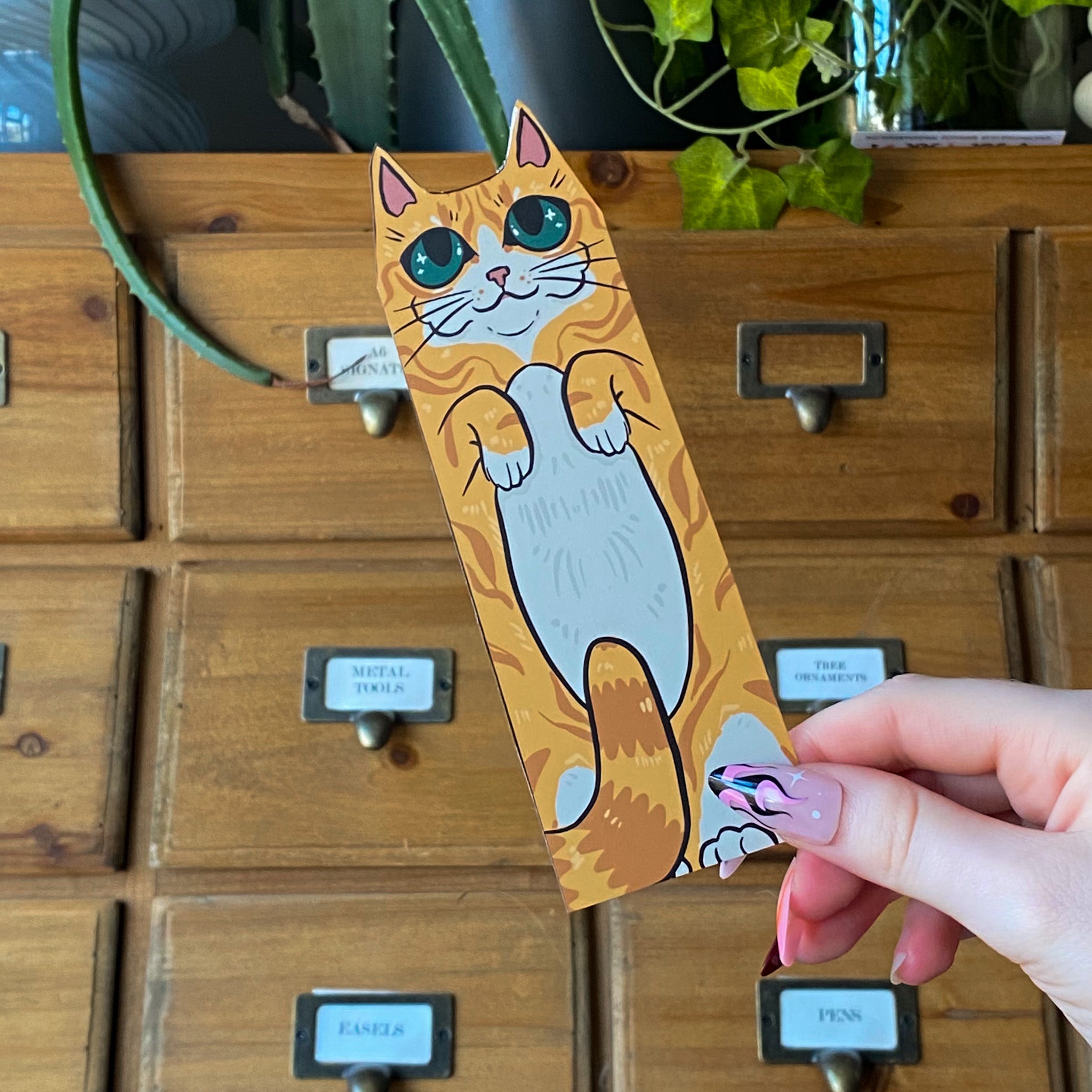 Ginger Cat Familiar Bookmark