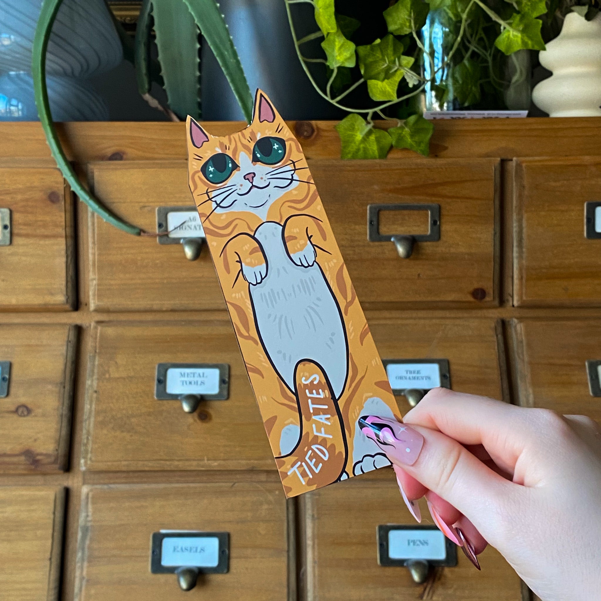 Ginger Cat Familiar Bookmark