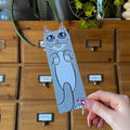 Grey Cat Familiar Bookmark