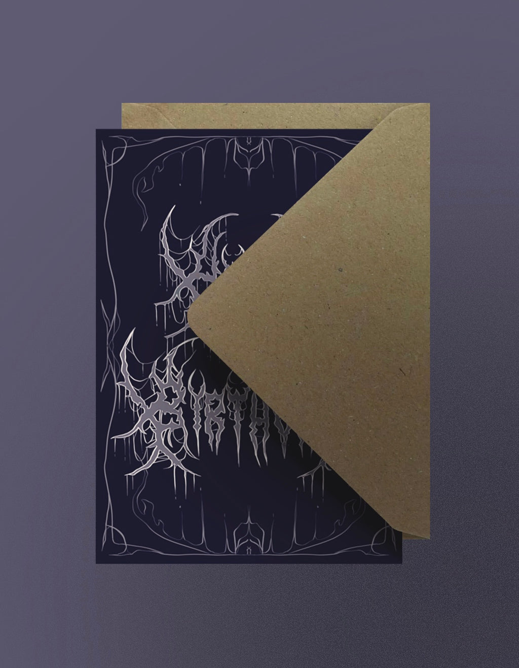 Purple Metal - Birthday Card