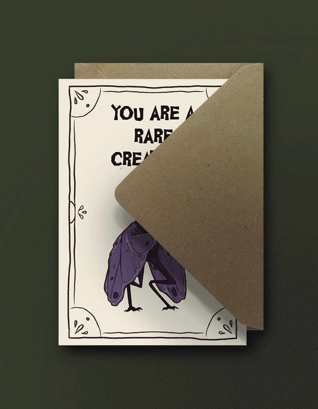 You Are a Rare Creature - Mothman Love Card