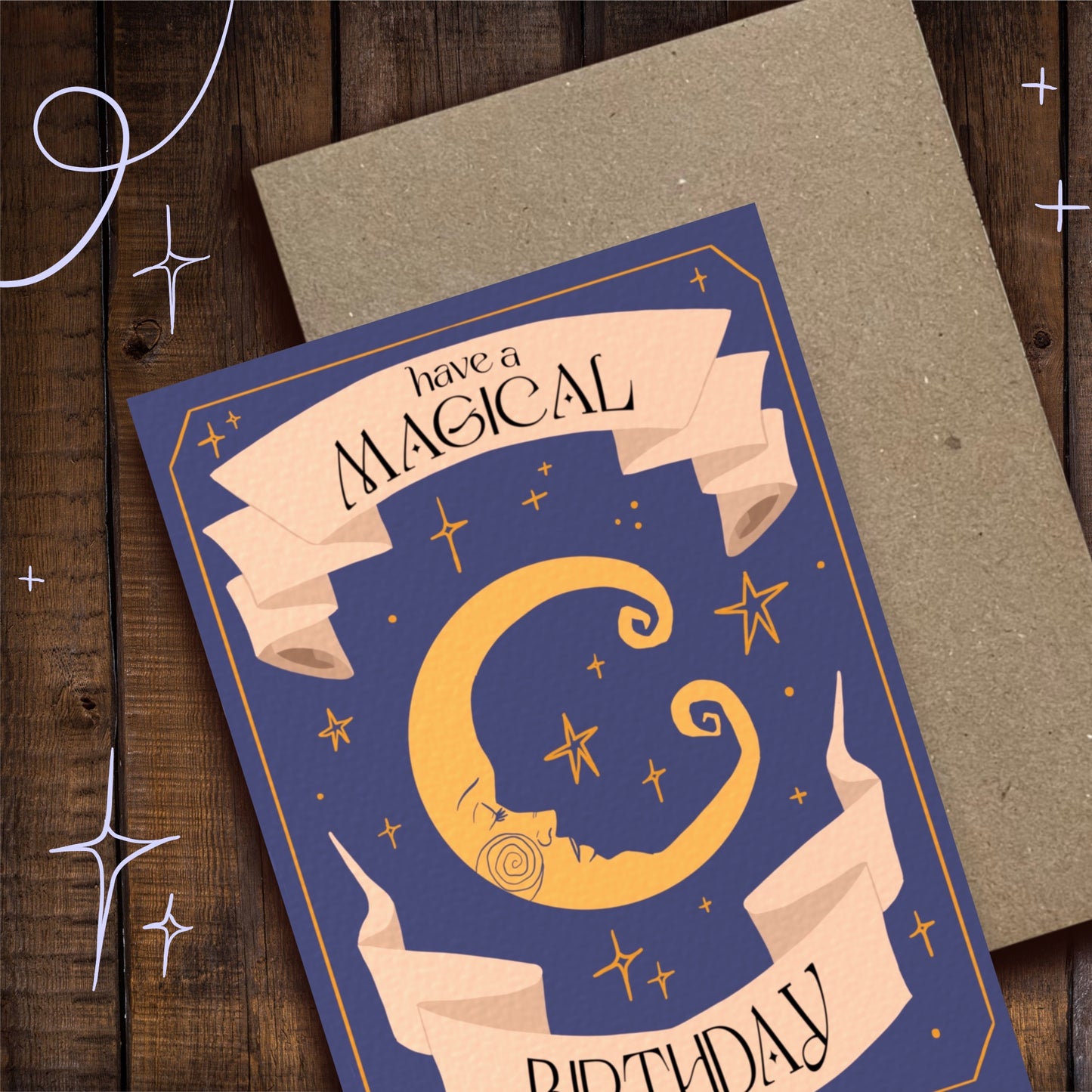 Fairytale Moon, Birthday Card