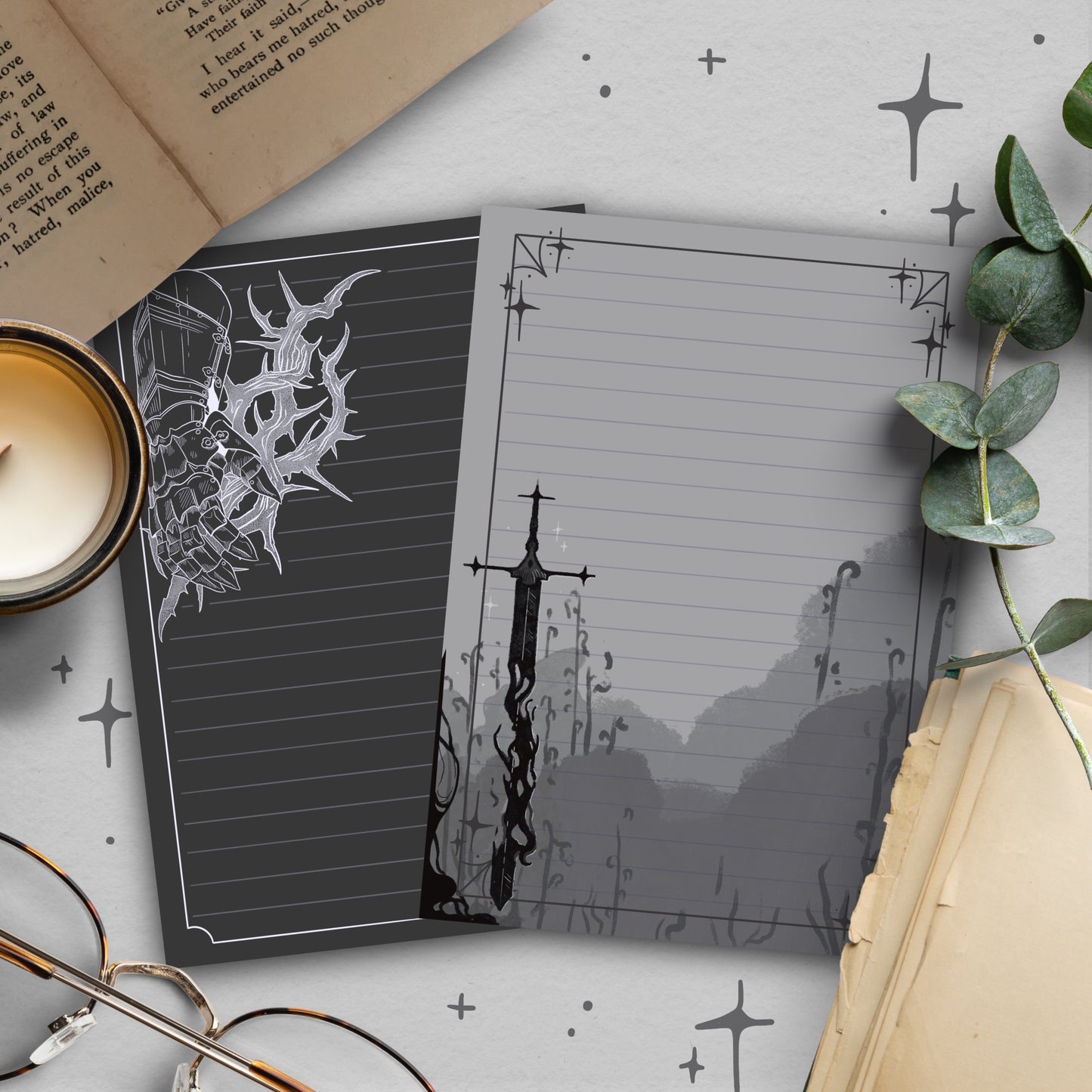 Gothic Illustrated Paper Pack