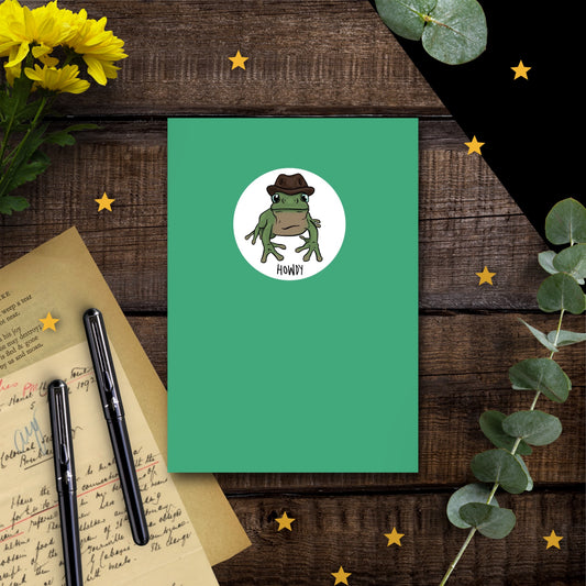 Howdy Frog, A5 Softcover Notebook