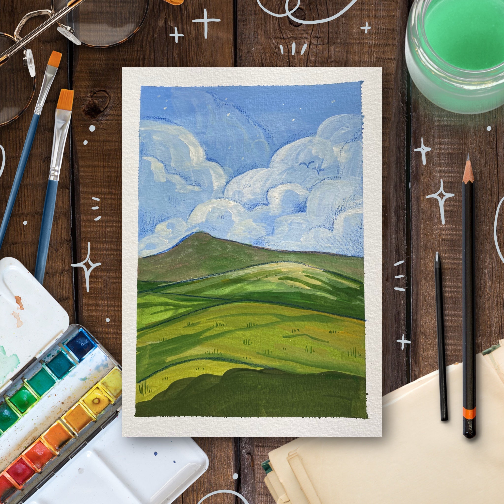 Gouache Study 01, Original Artwork