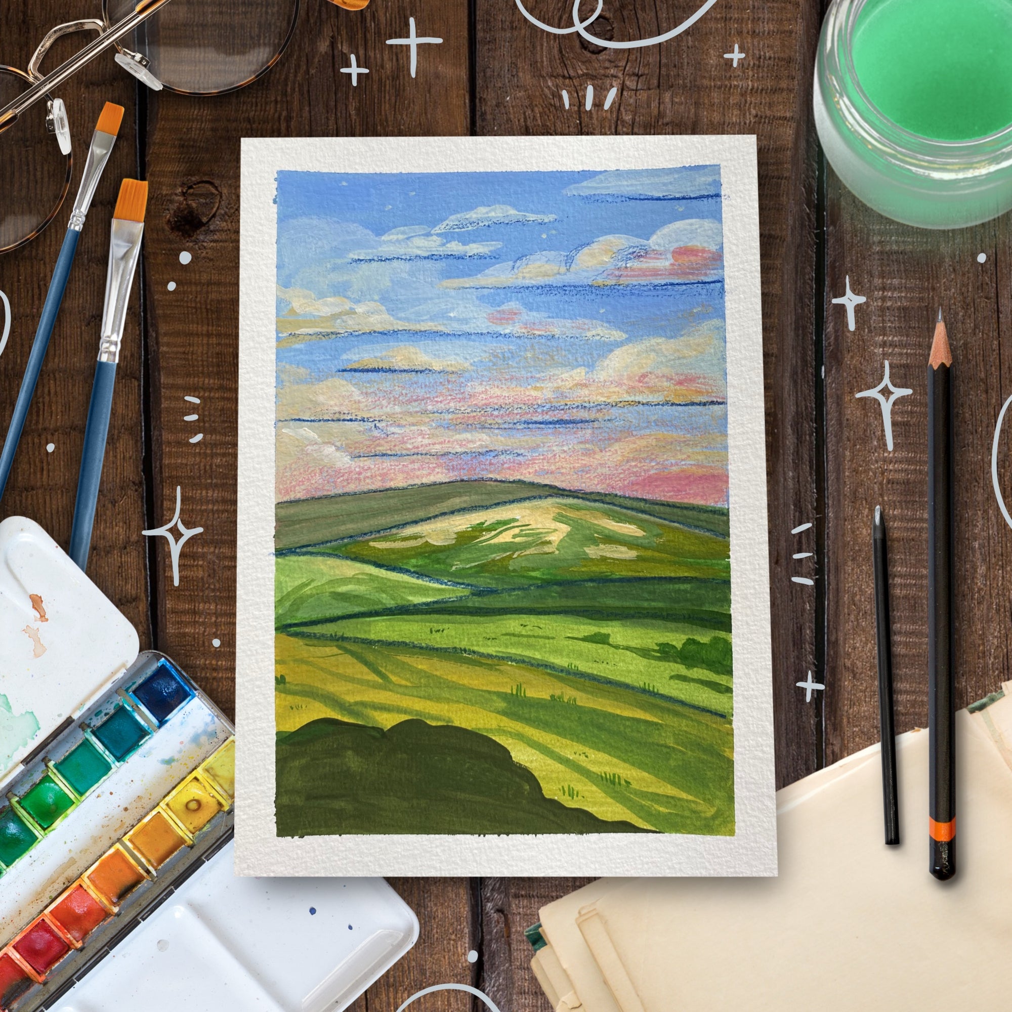 Gouache Study 02, Original Artwork