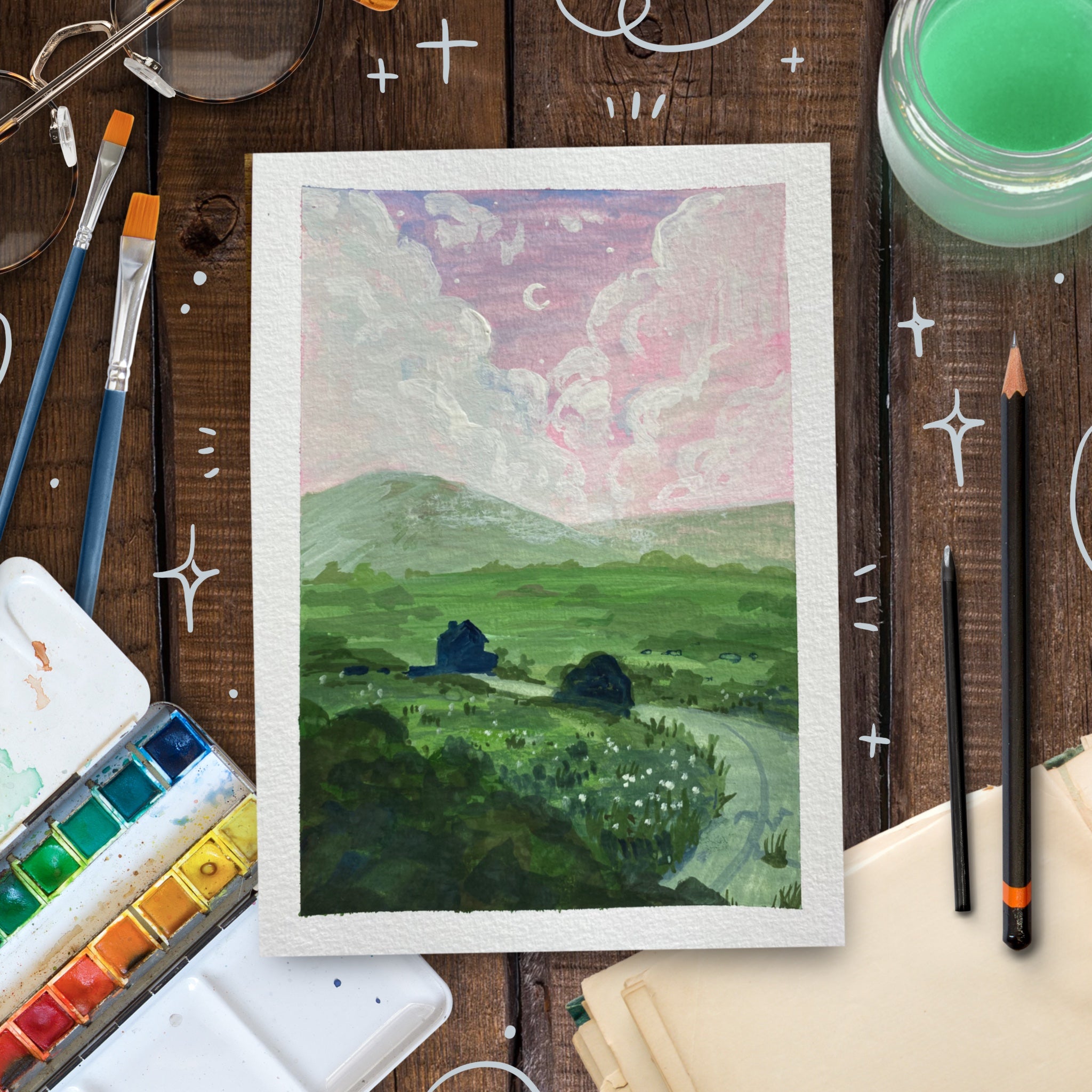 Gouache Study 03, Original Artwork