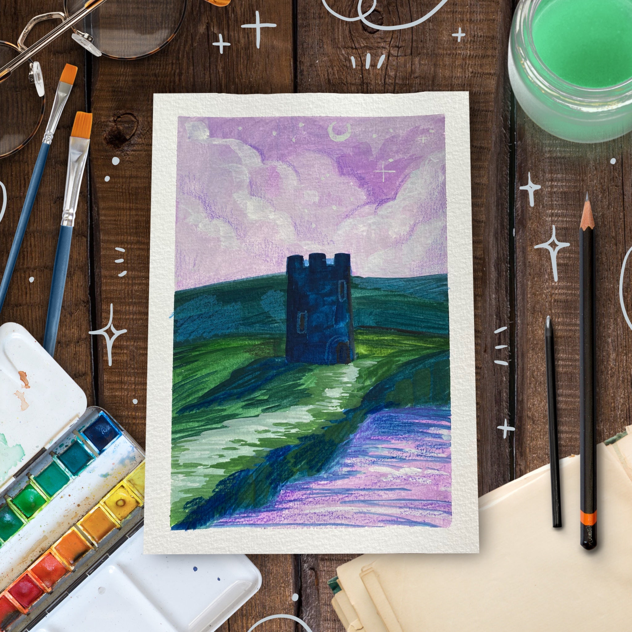 Gouache Study 08, Original Artwork