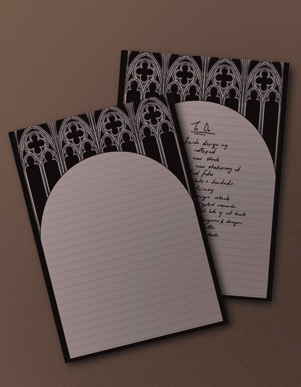 Goth Notepad Gothic Window - A5 Notepad – Tied Fates