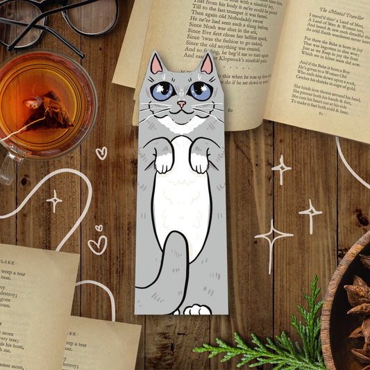 Grey Cat Bookmark