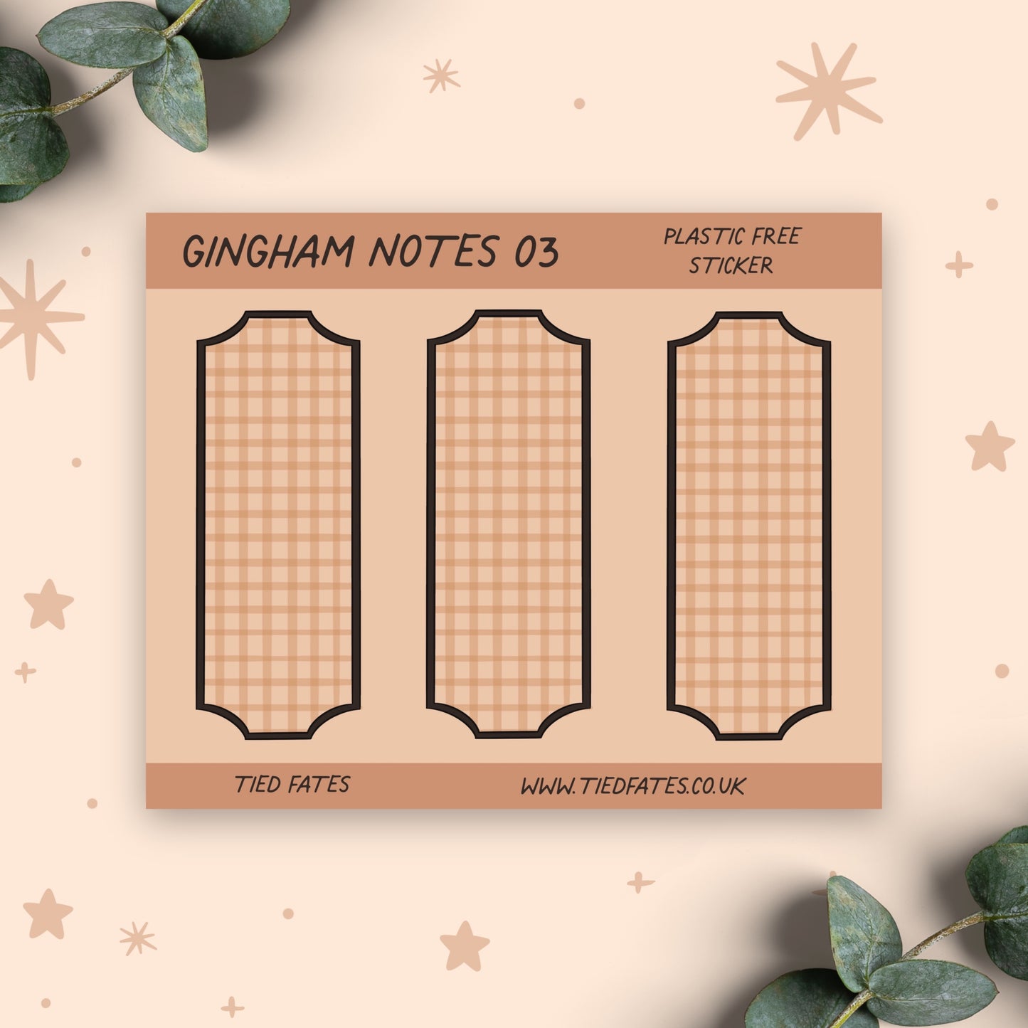Gingham Notes 03, Sticker Sheet