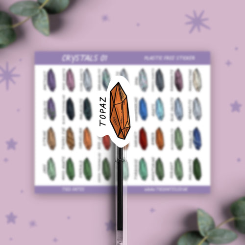 Crystals 01, Sticker Sheet