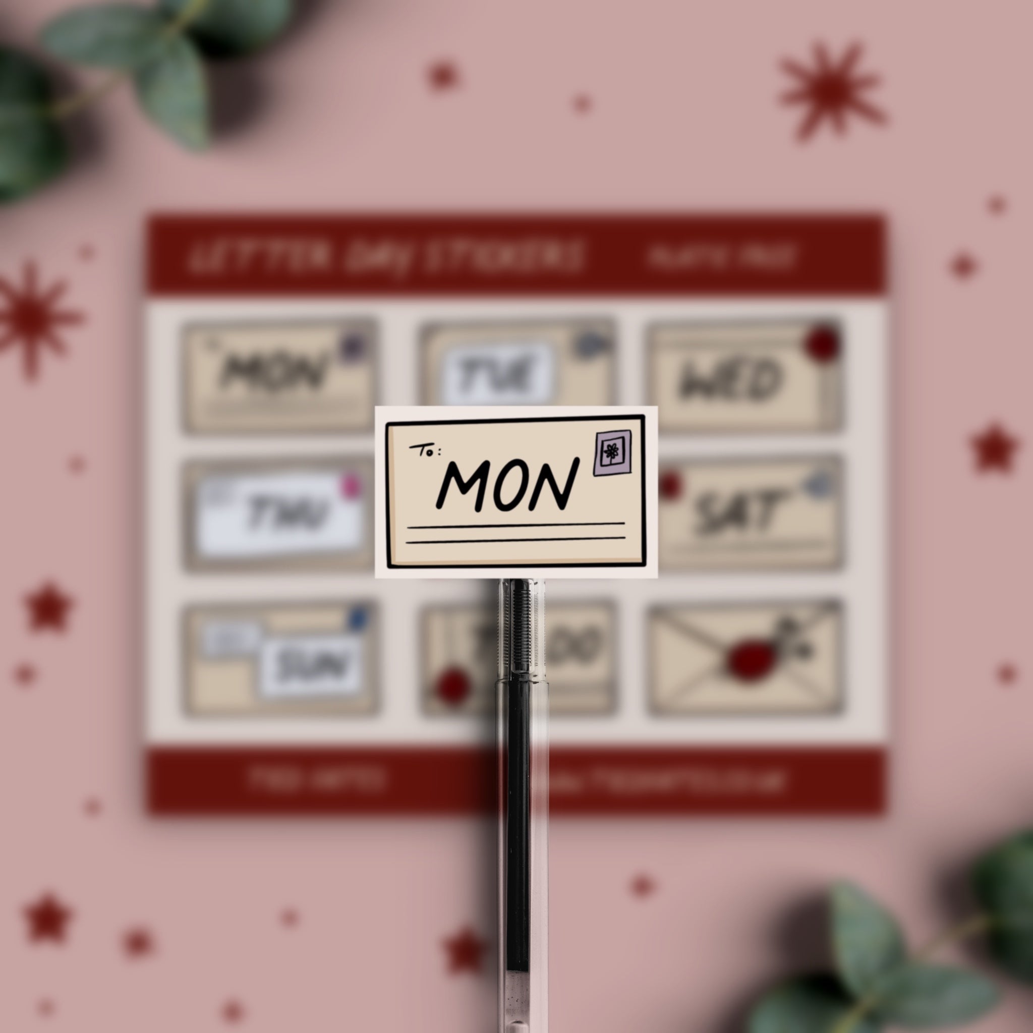 Letter Week Days, Sticker Sheet