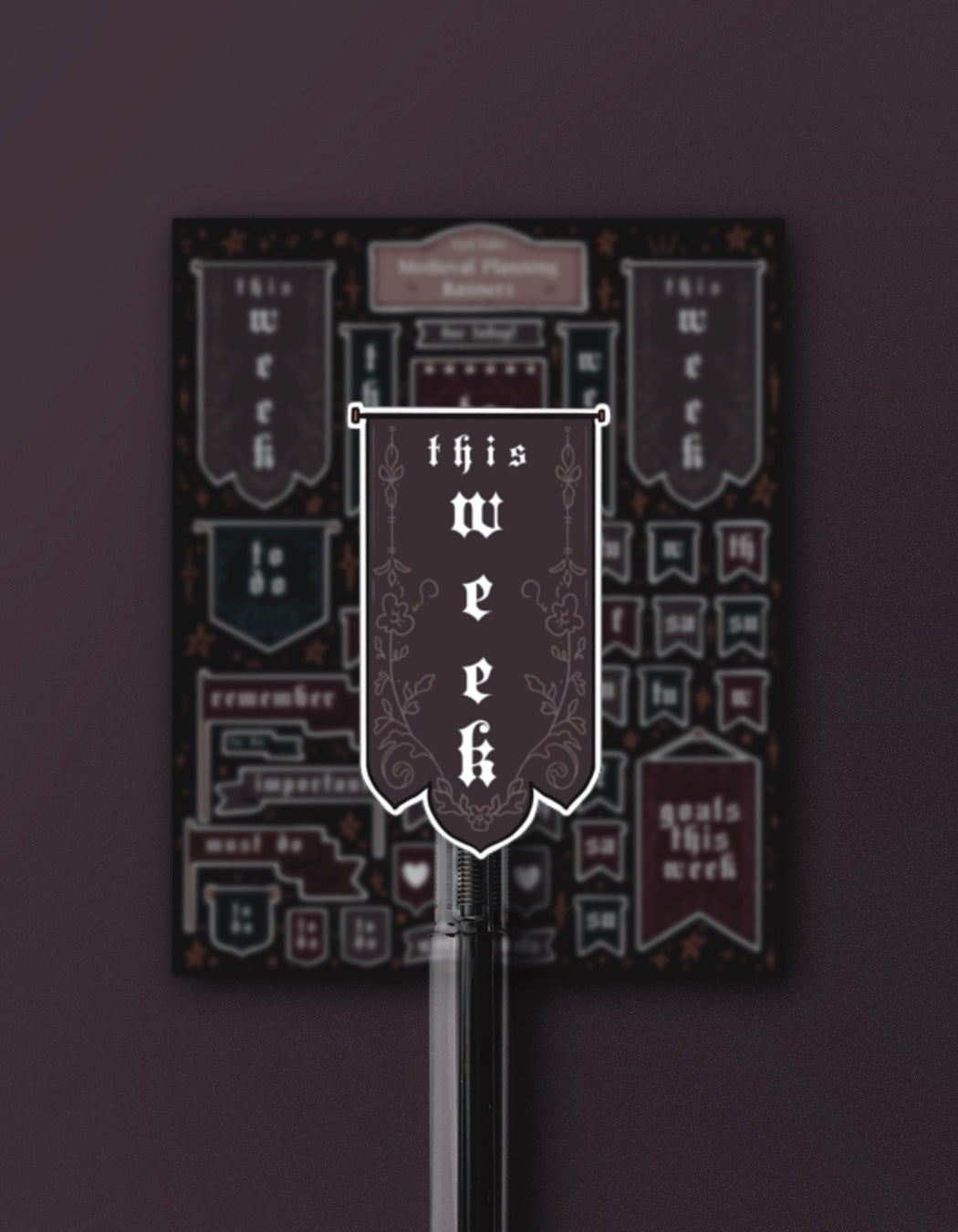 Medieval Planning Banner - Sticker Sheet (Vampire)