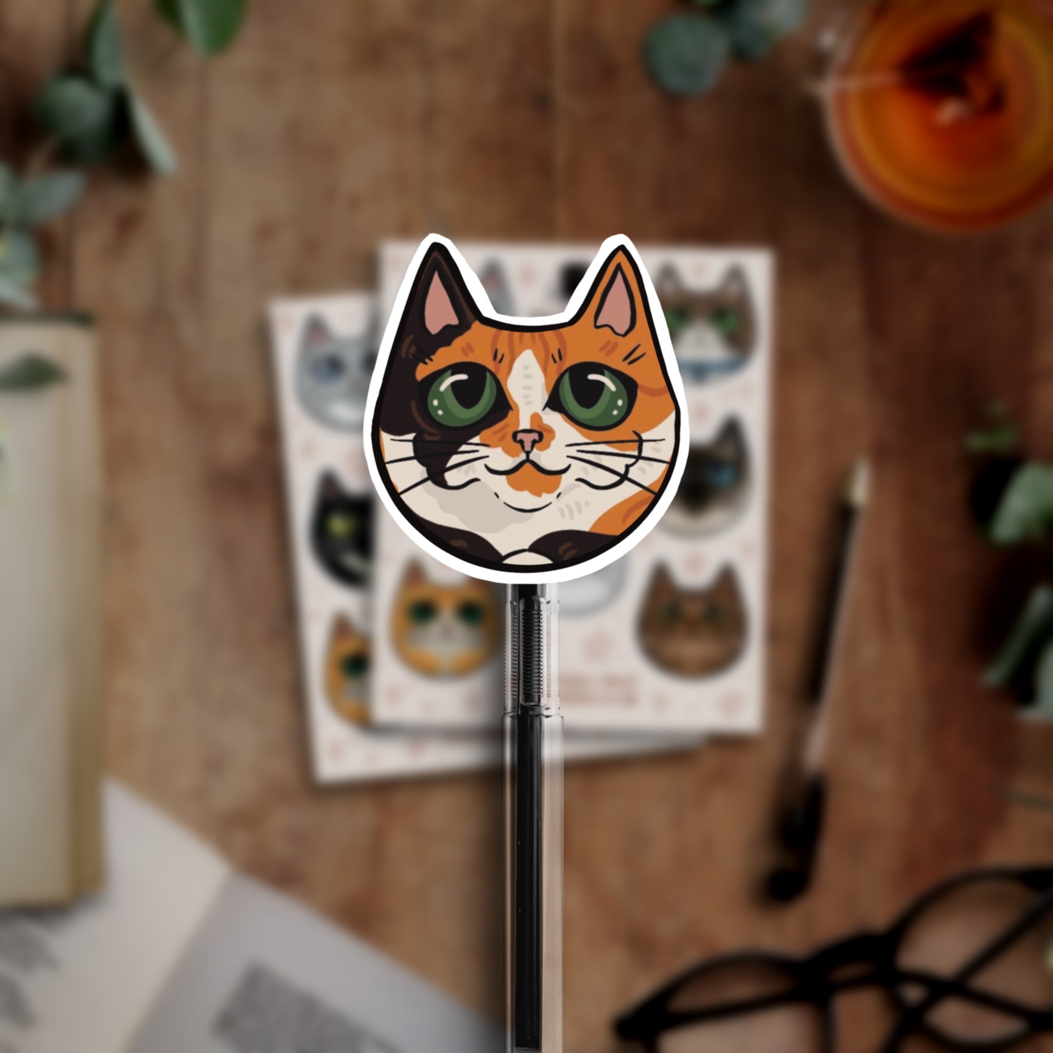 Cat Face Sticker Sheet