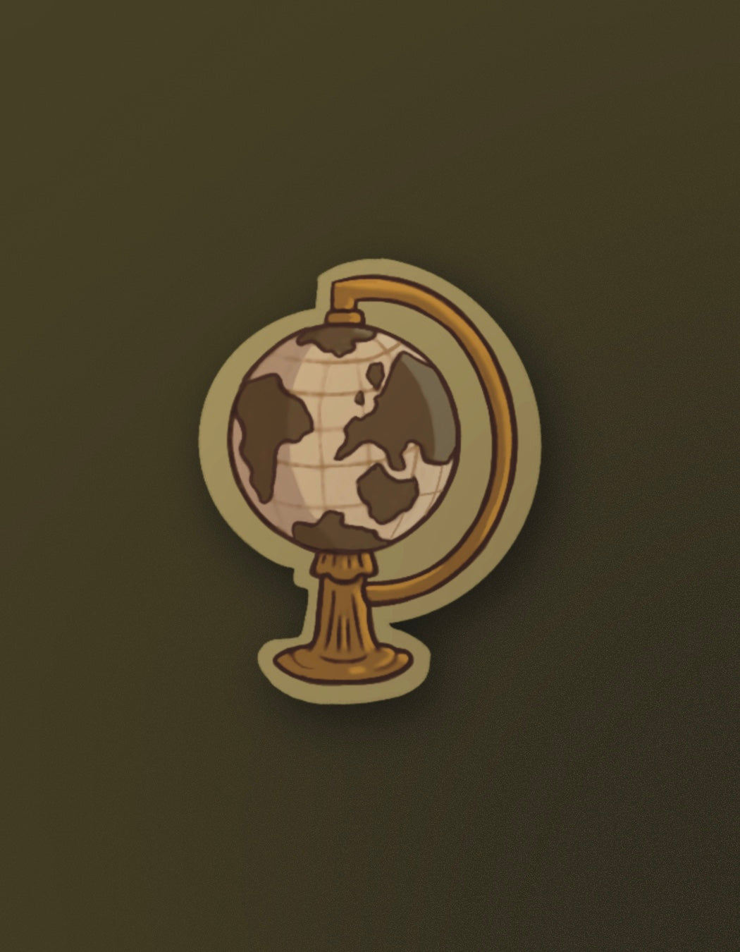 Vintage Globe - Sticker