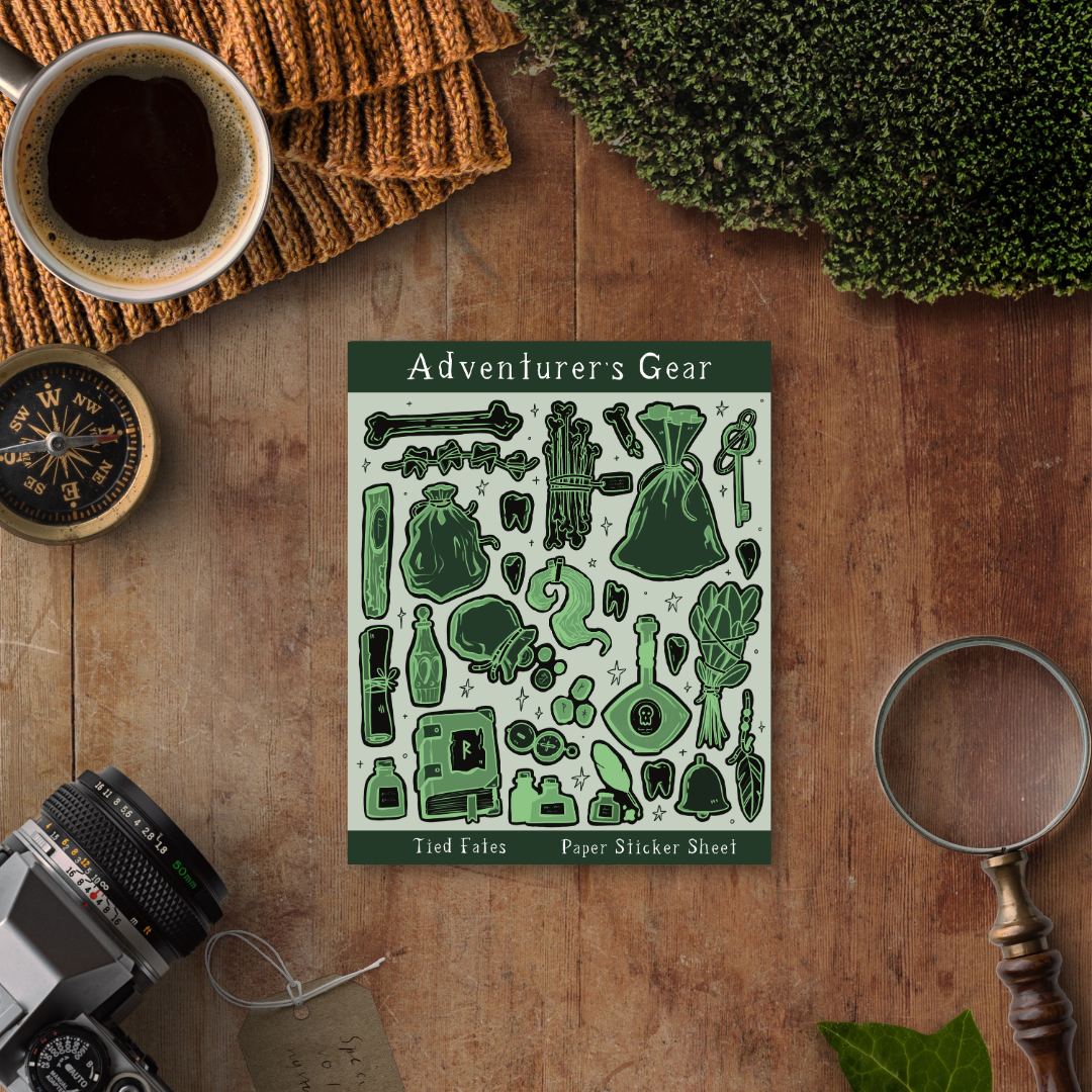 Forest Dweller Adventurer's Gear Sticker Sheet