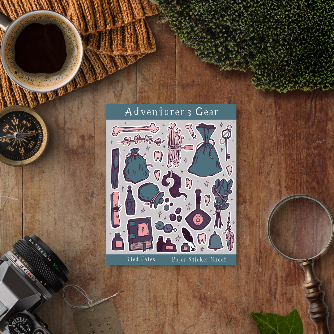 Forest Wanderer Adventurer's Gear Sticker Sheet