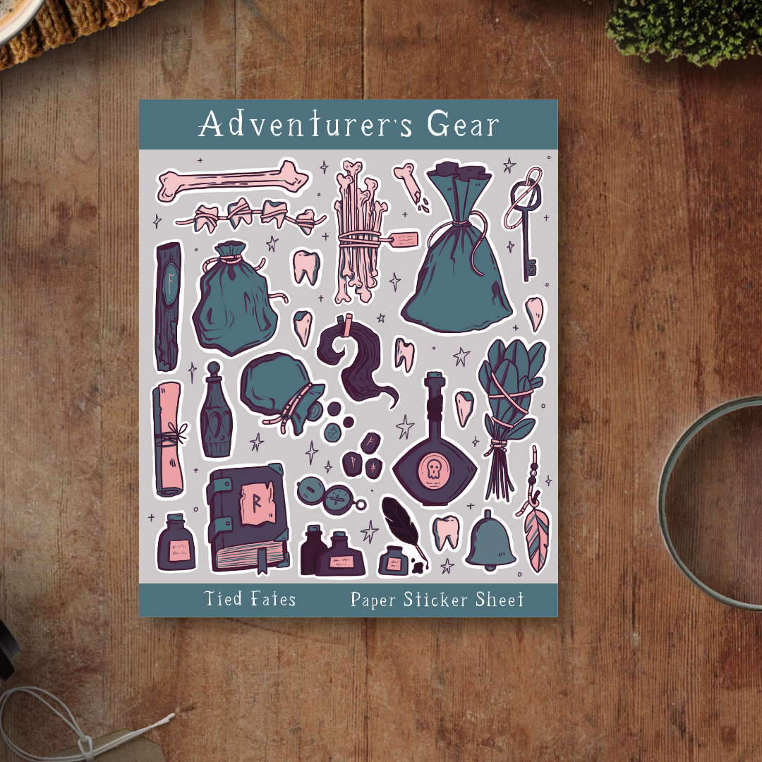 Forest Wanderer Adventurer's Gear Sticker Sheet