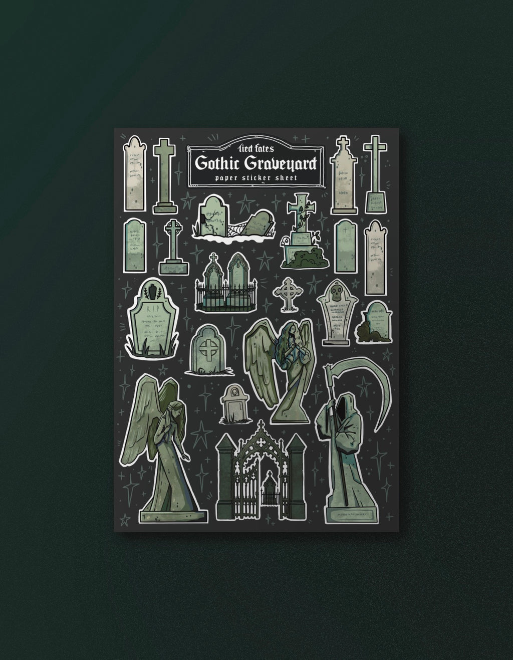 Gothic Graveyard Sticker Sheet