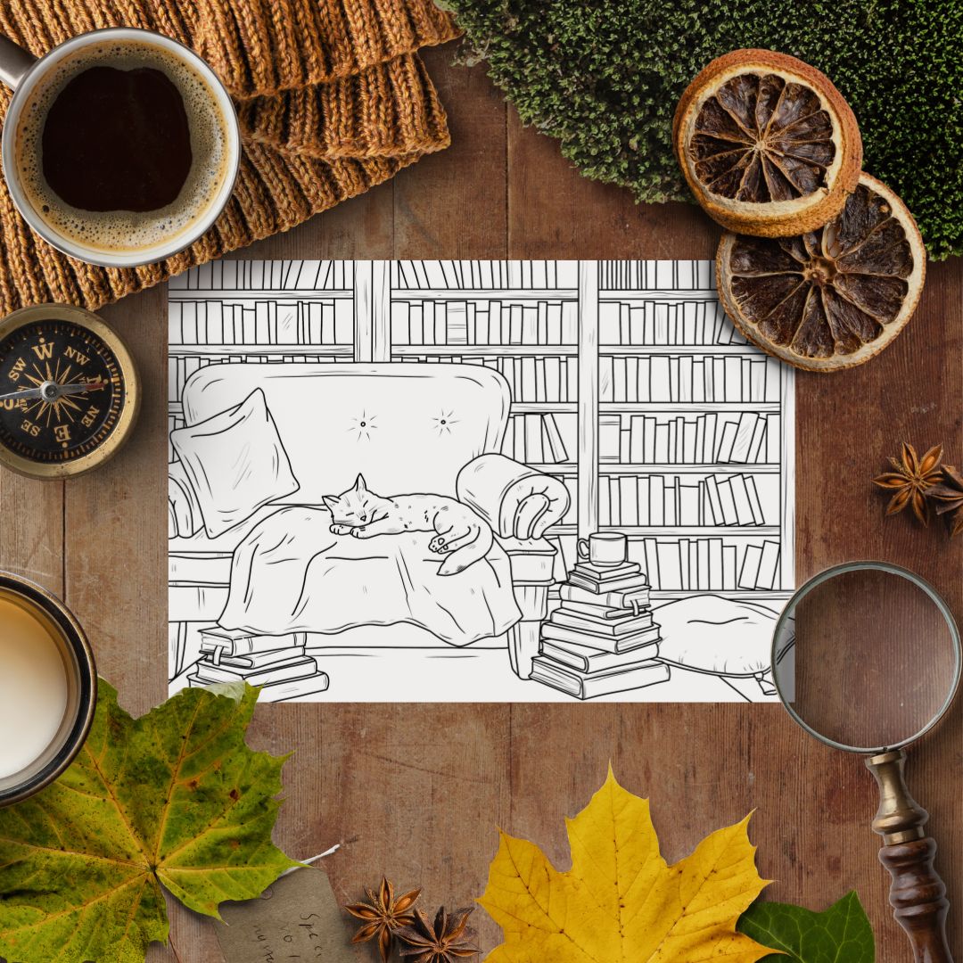 Cozy Witchy Colouring Page Bundle