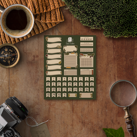 Cozy Woodland Planner Sticker Sheet