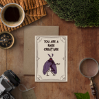 You Are a Rare Creature - Mothman Love Card