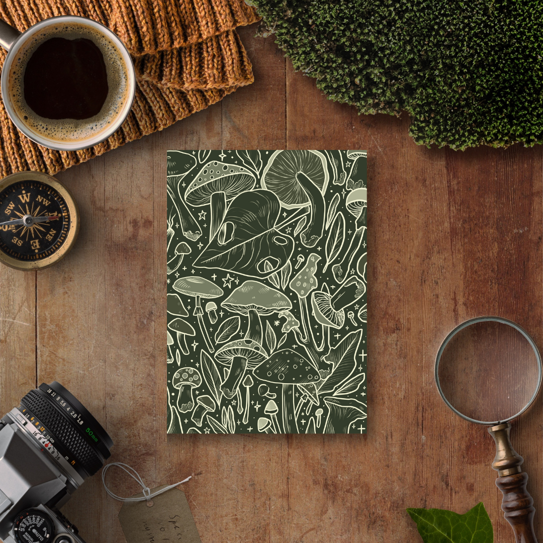 -PREORDER- Green Shrooms, A5 Notebook