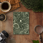 Green Shrooms, A5 Notebook