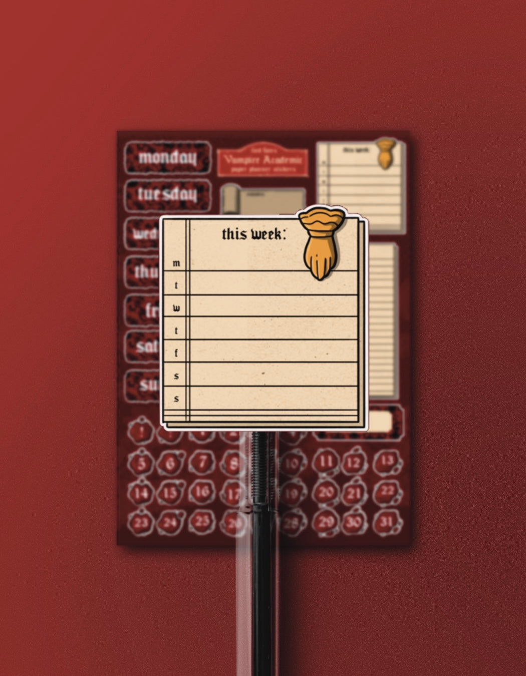 Vampiric Academic - Planner Sticker Sheet