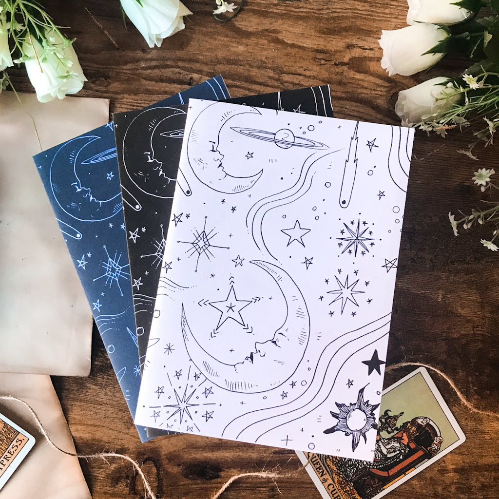 Celestial A5 Softcover Notebook, Handmade and Eco Stationery – Tied Fates
