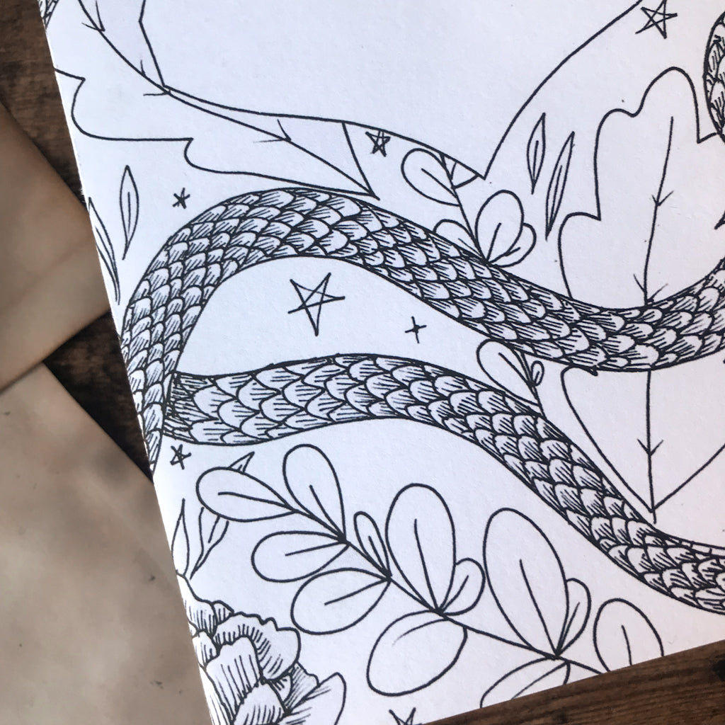 Snakes and Leaves, A5 Softcover Notebook