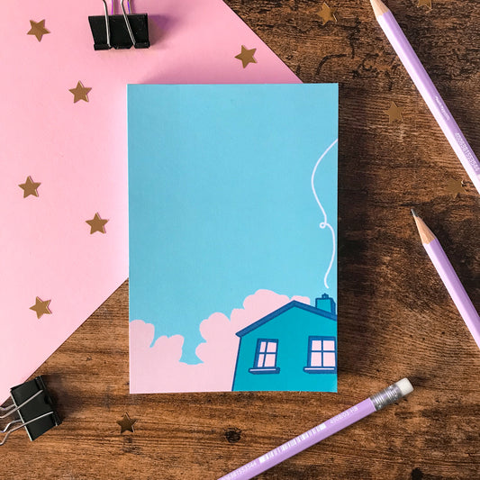 Blue House A6 Notepad