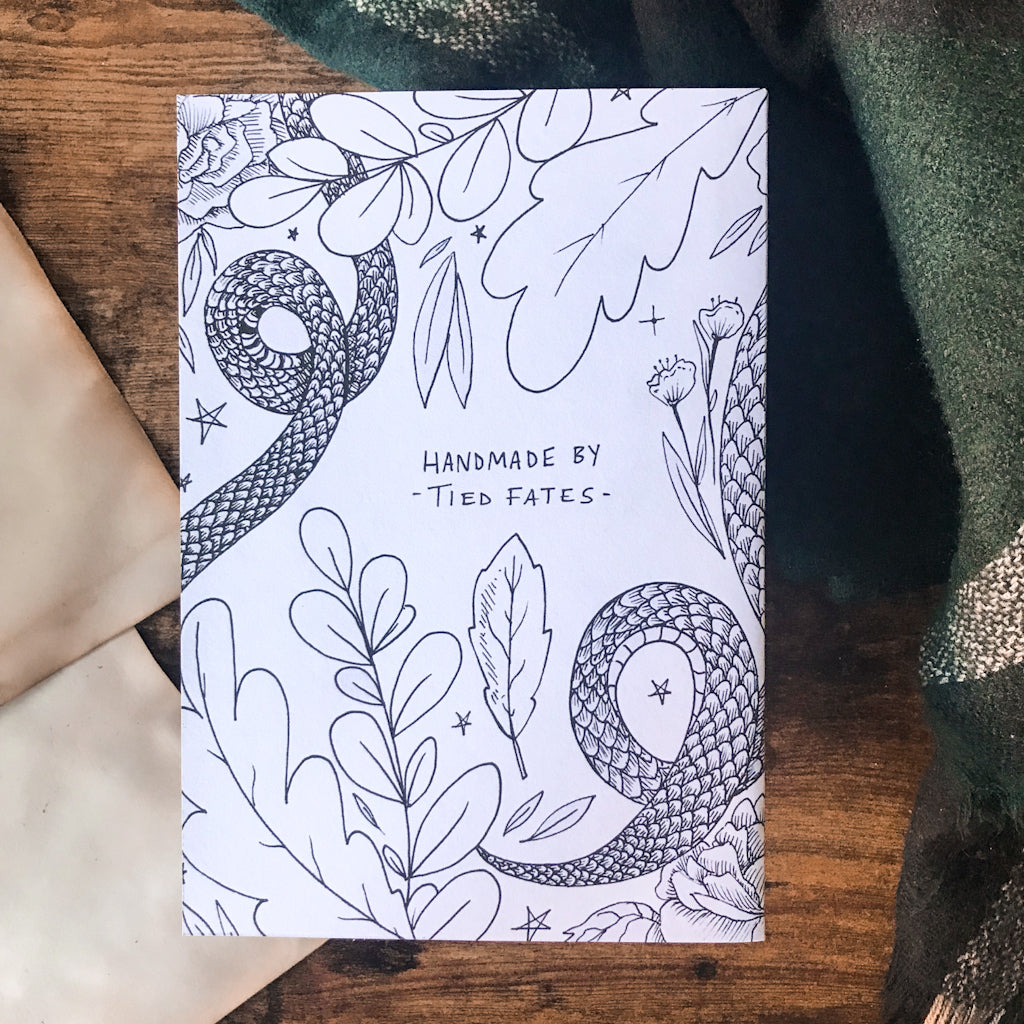 Snakes and Leaves, A5 Softcover Notebook