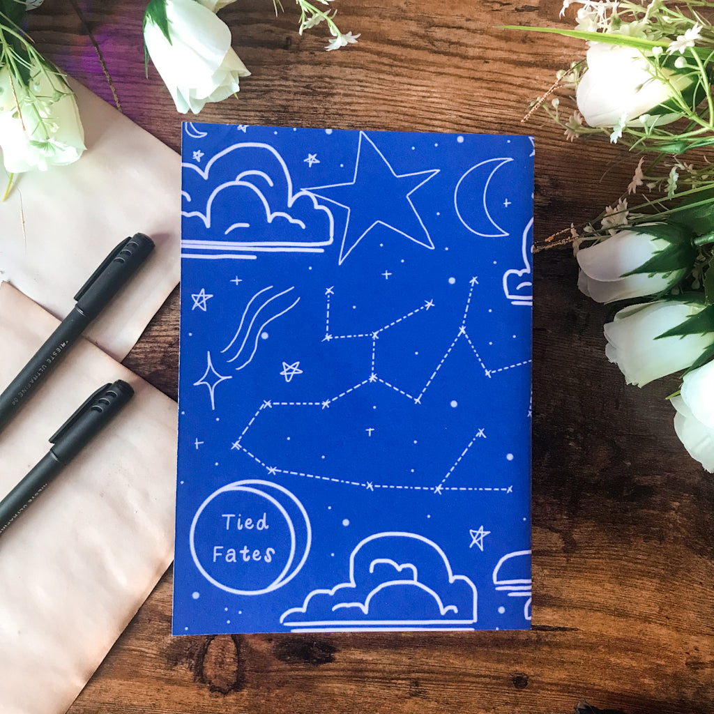 Moon and Stars, A5 Softcover Notebook