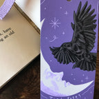 Moon and Raven Ribbon Bookmark