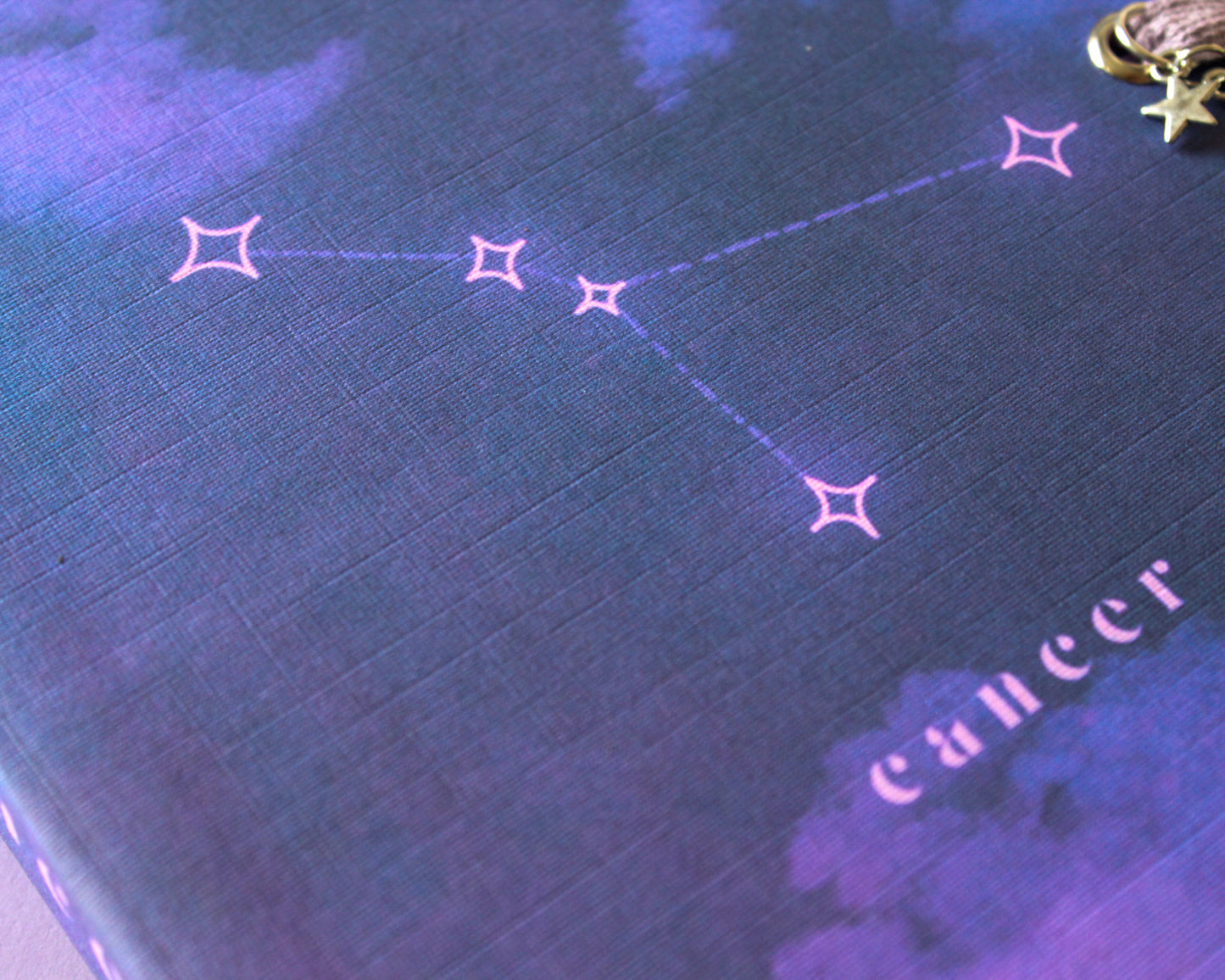 Cancer, Purple Cloud Zodiac, Hardback Notebook