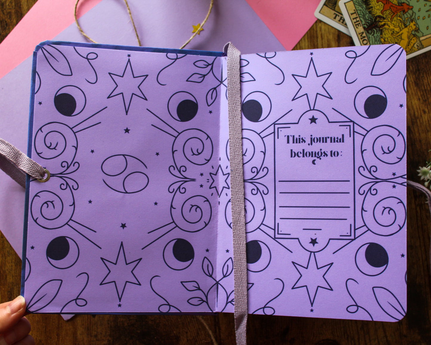 Cancer, Purple Cloud Zodiac, Hardback Notebook